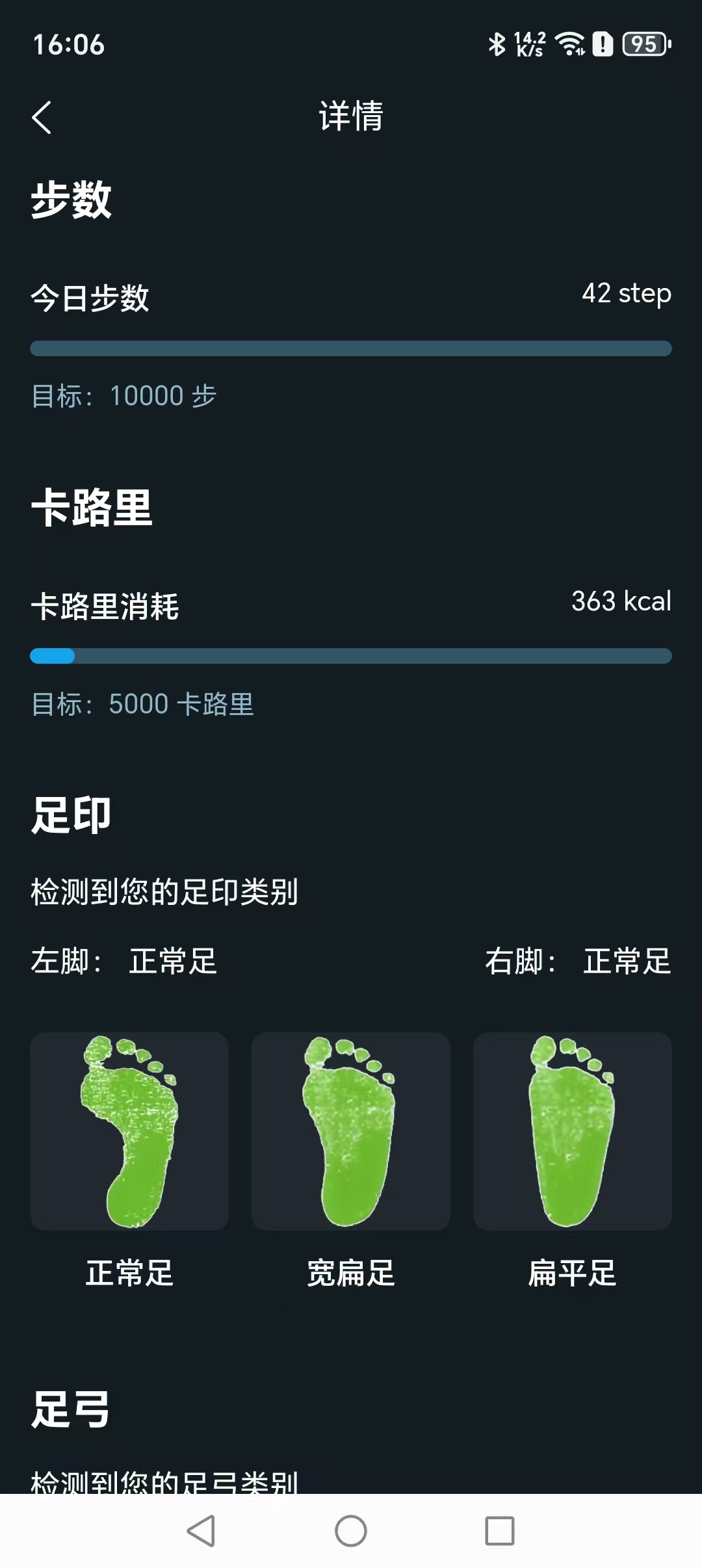 智能鞋垫APP分析页